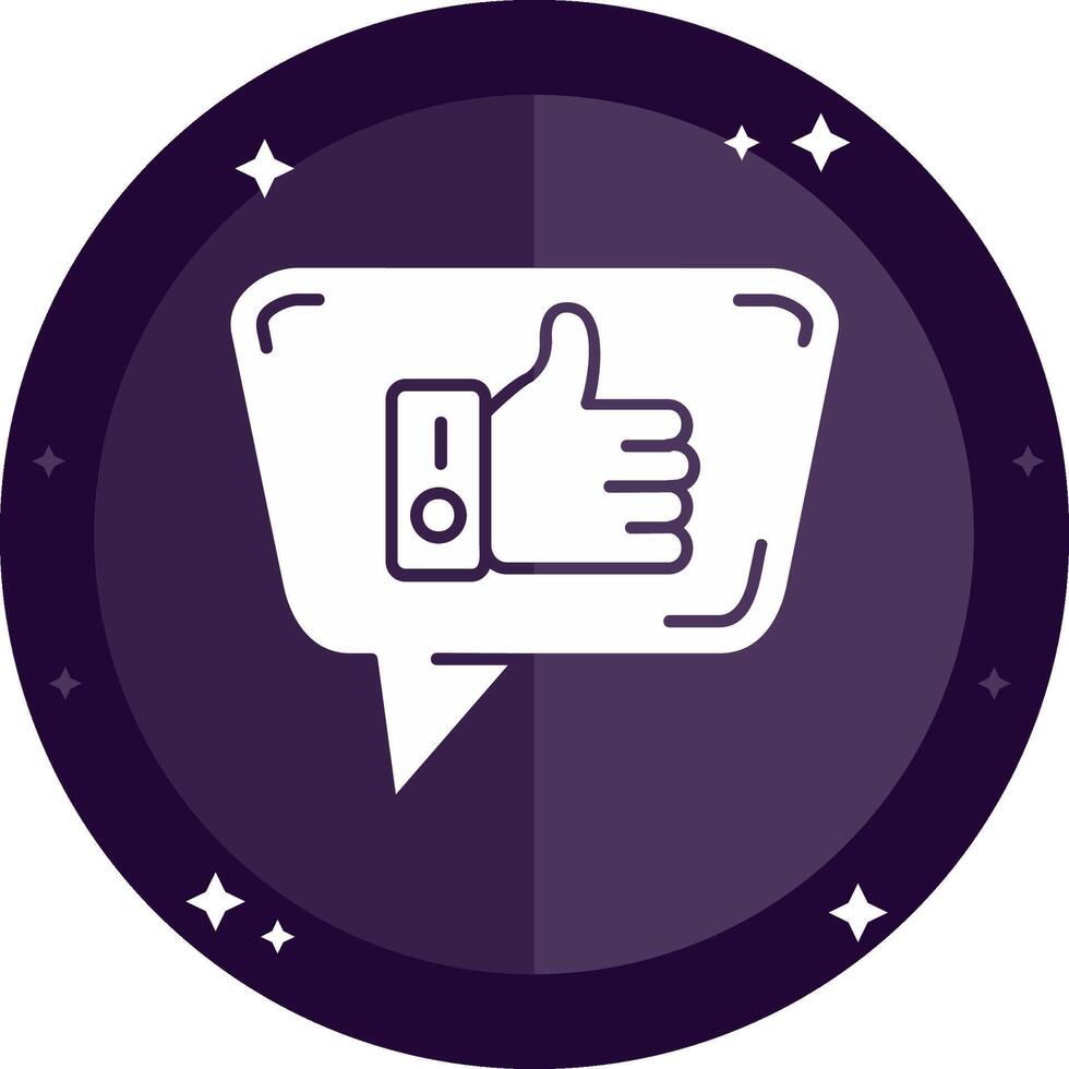 Like Solid badges Icon vector