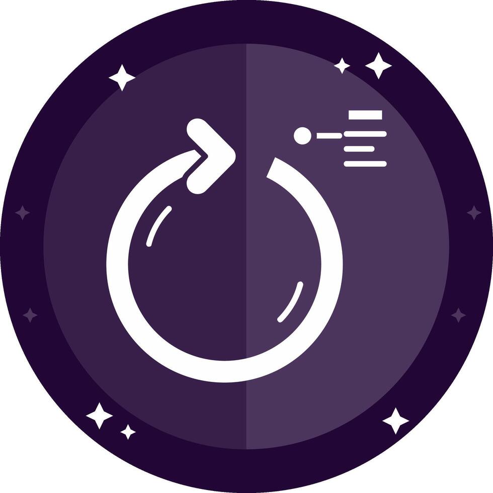 Circular Arrow Solid badges Icon vector