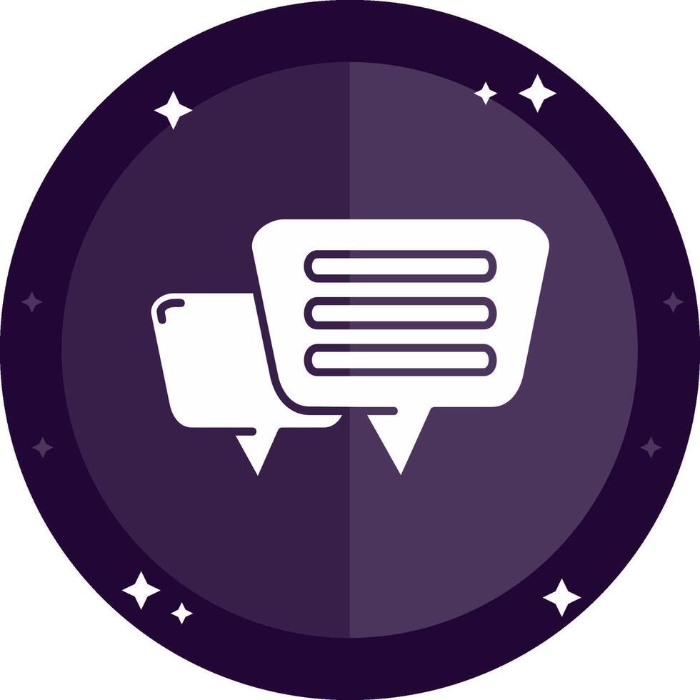 Message Solid badges Icon vector