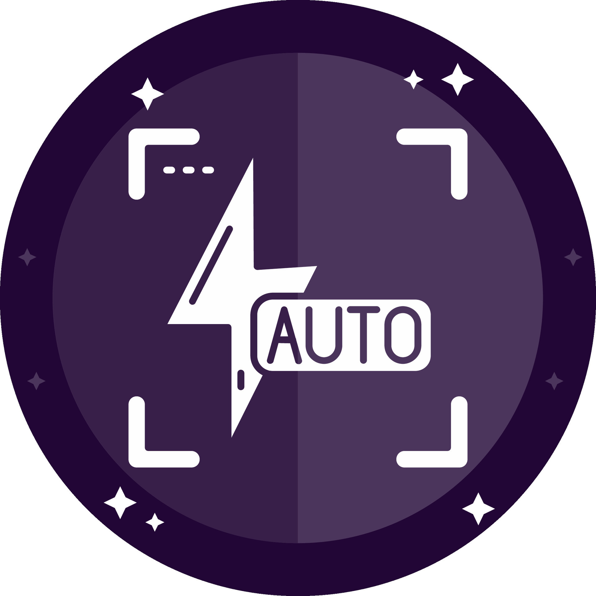 Auto flash Solid badges Icon 38537507 Vector Art at Vecteezy