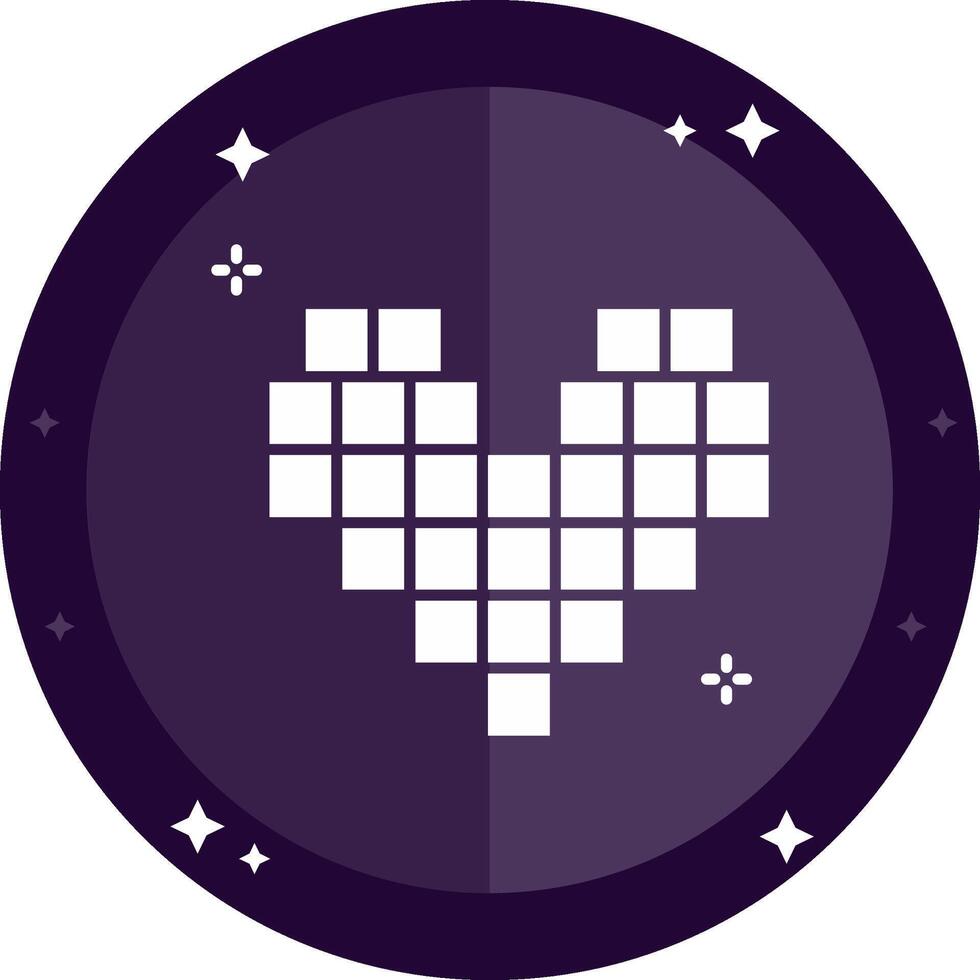 Pixels Solid badges Icon vector