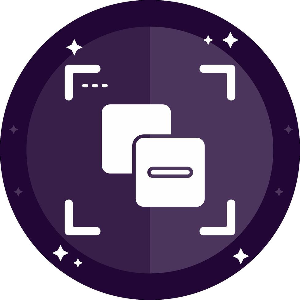 Substract Solid badges Icon vector