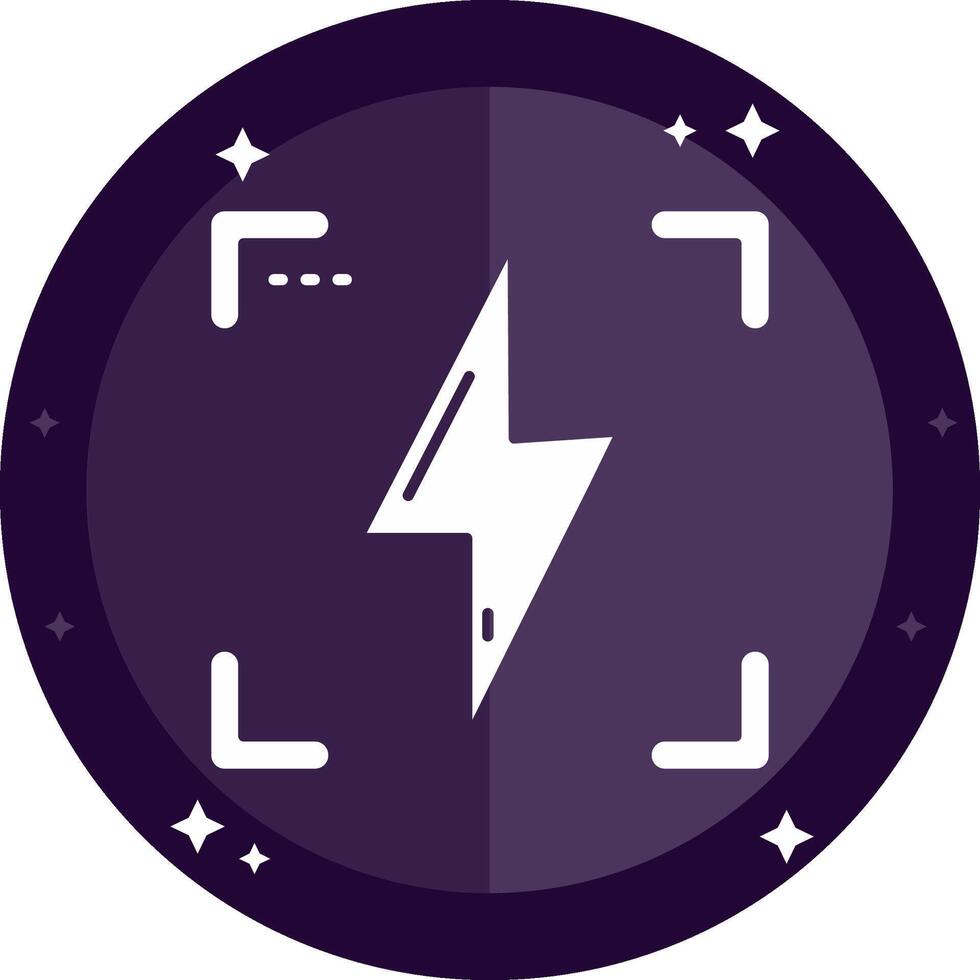 Flash Solid badges Icon vector