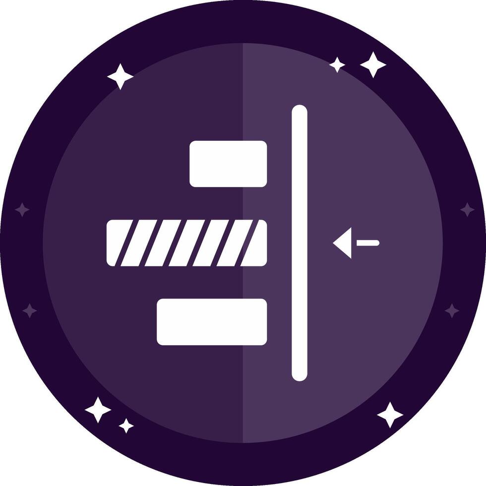 Right alignment Solid badges Icon vector