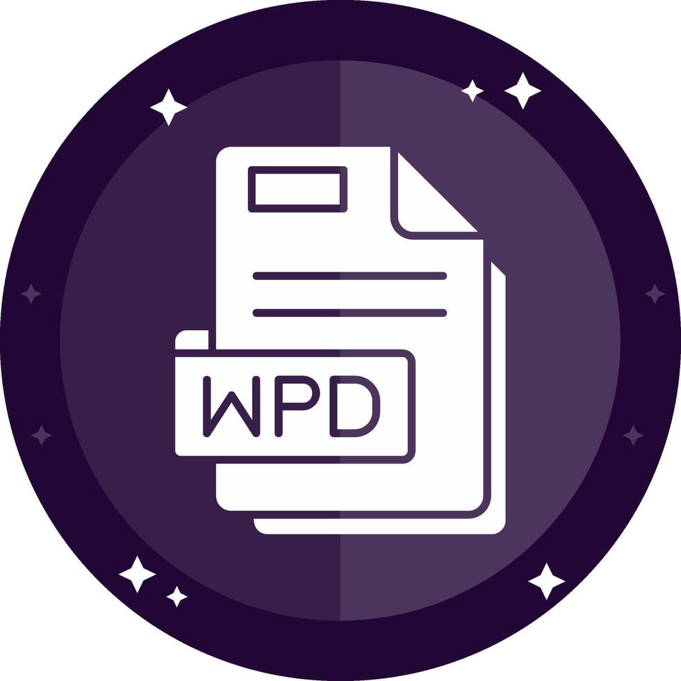 Wpd Solid badges Icon vector