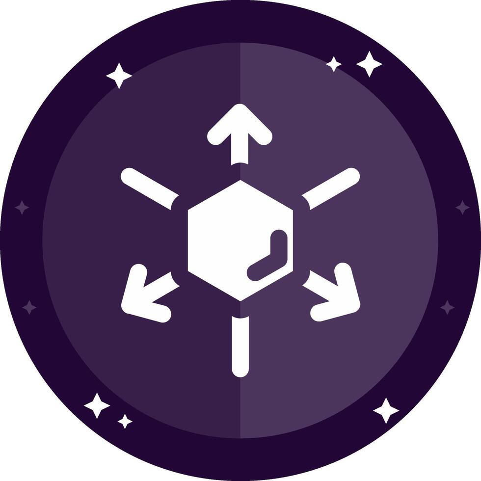 3d coordinate axis Solid badges Icon vector