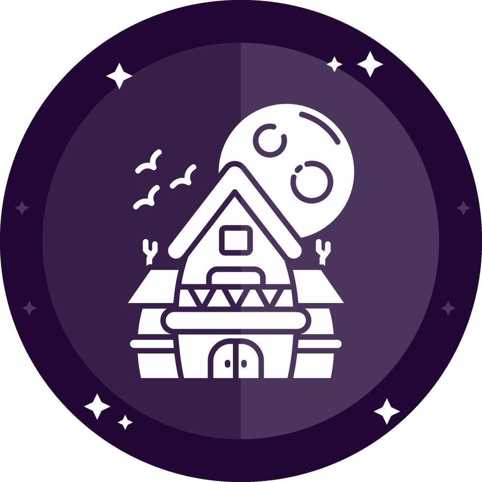 Haunted house Solid badges Icon vector