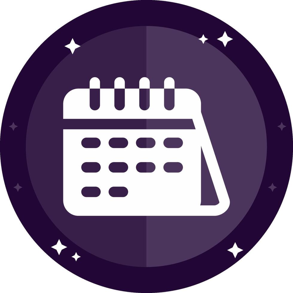 Calender Solid badges Icon vector
