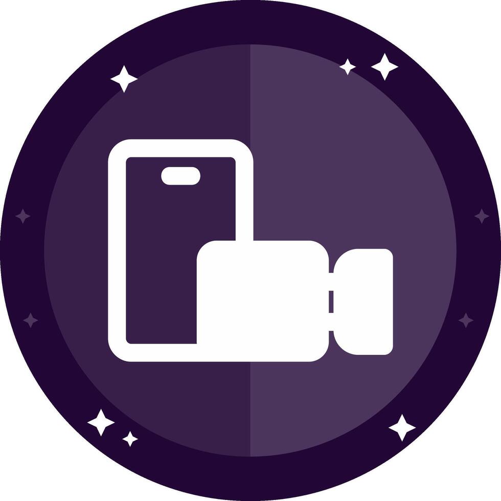 Video call Solid badges Icon vector