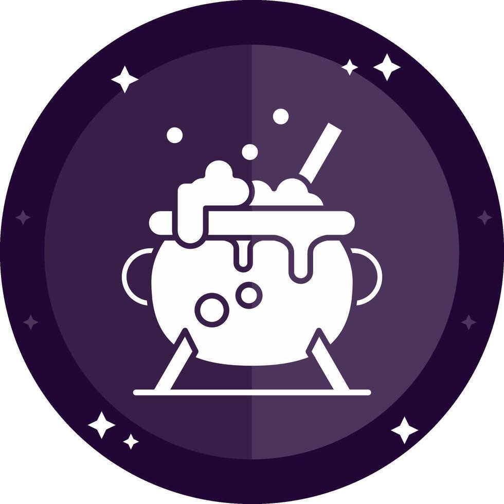 Cauldron Solid badges Icon vector