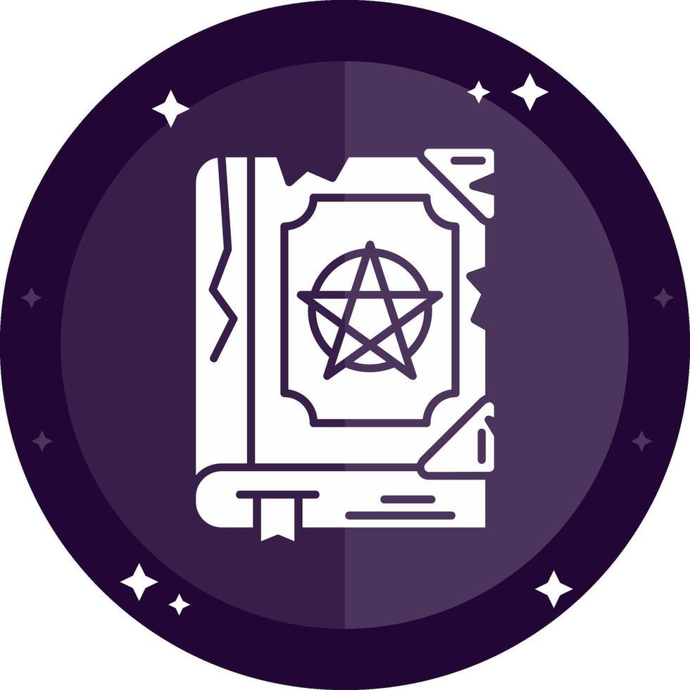 Magic book Solid badges Icon vector