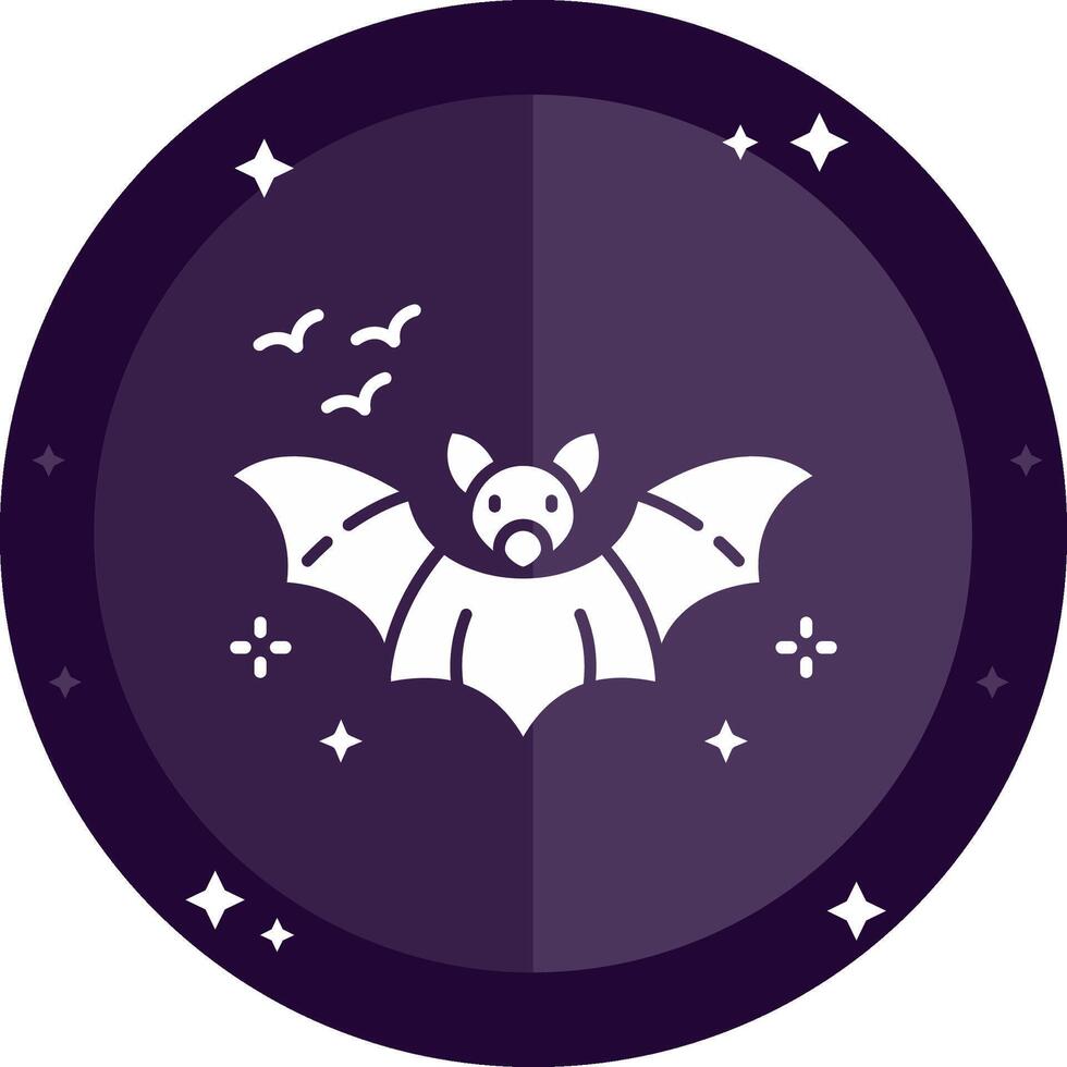 Bat Solid badges Icon vector