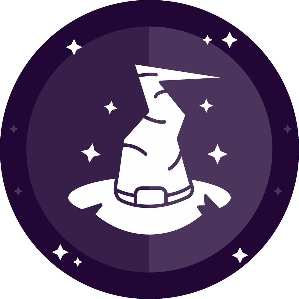 Witch hat Solid badges Icon vector