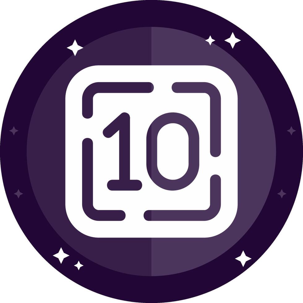 Ten Solid badges Icon vector