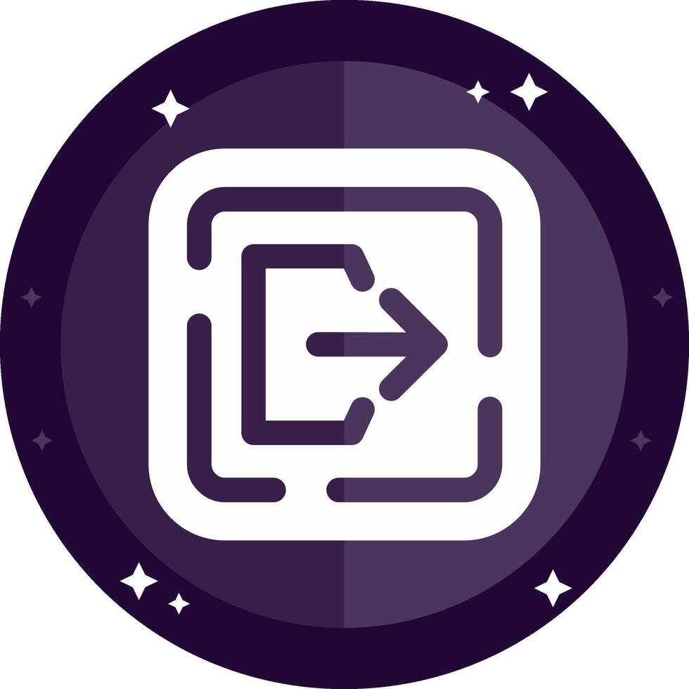 Logout Solid badges Icon vector