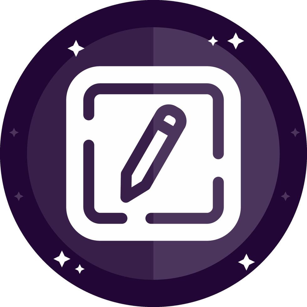 Edit Solid badges Icon vector