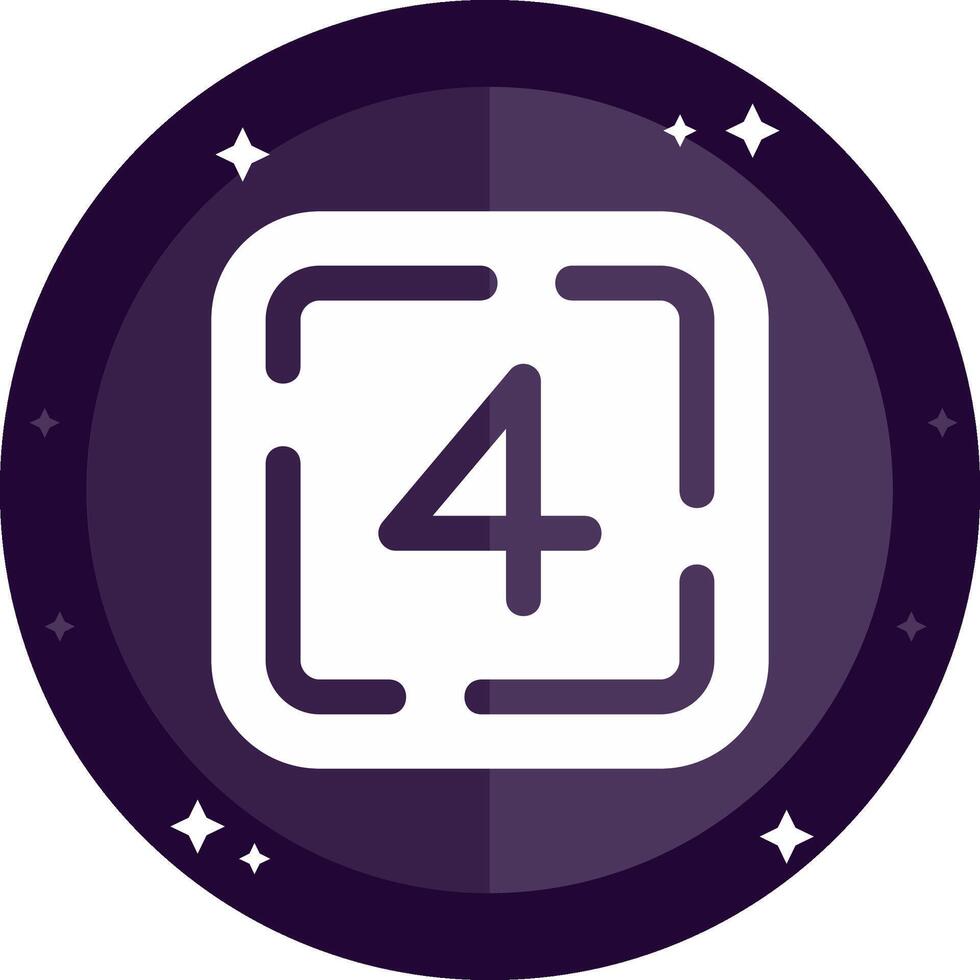 Four Solid badges Icon vector