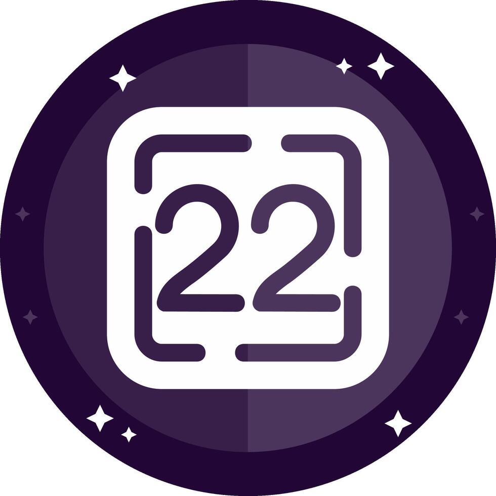 Twenty Two Solid badges Icon vector