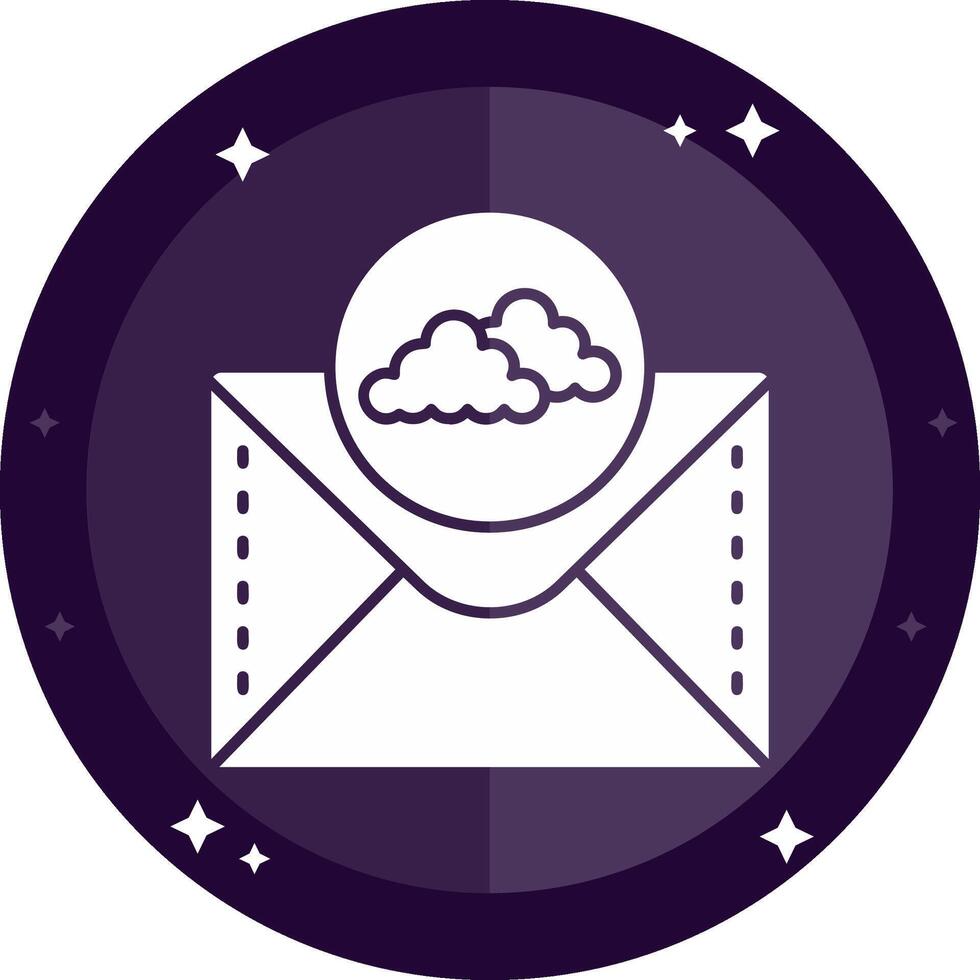 Cloud Solid badges Icon vector