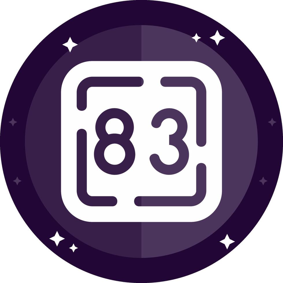 Eighty Three Solid badges Icon vector