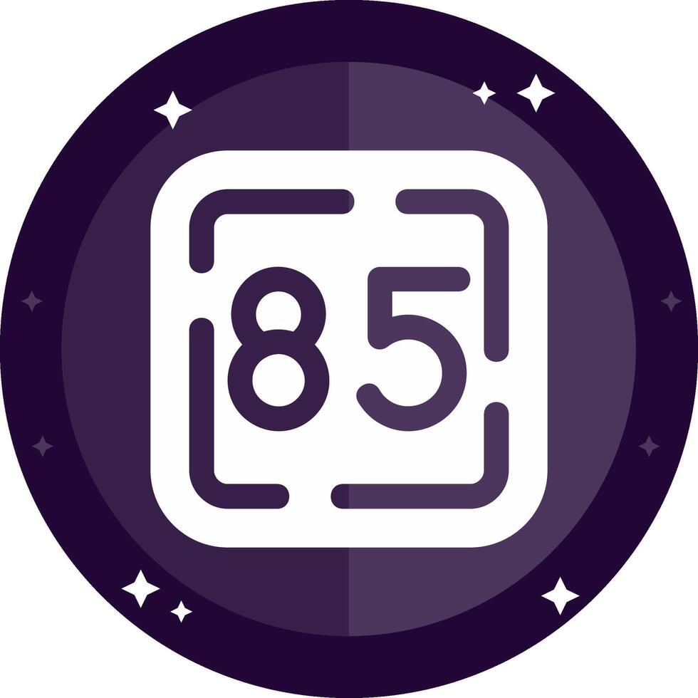 Eighty Five Solid badges Icon vector