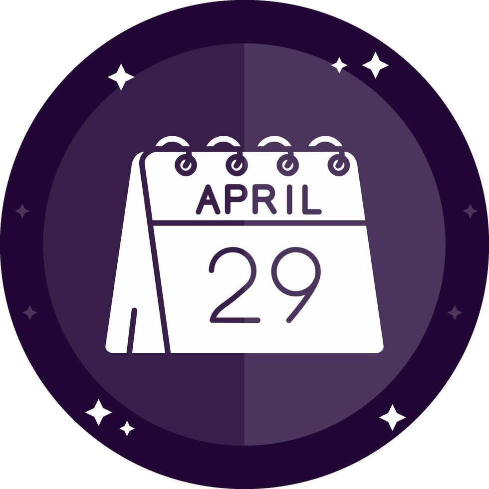 29 de abril sólido insignias icono vector