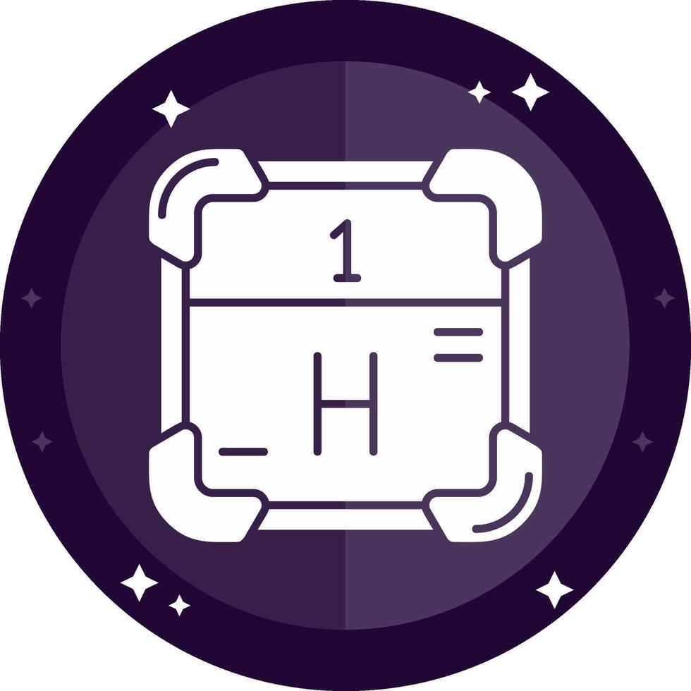 Hydrogen Solid badges Icon vector