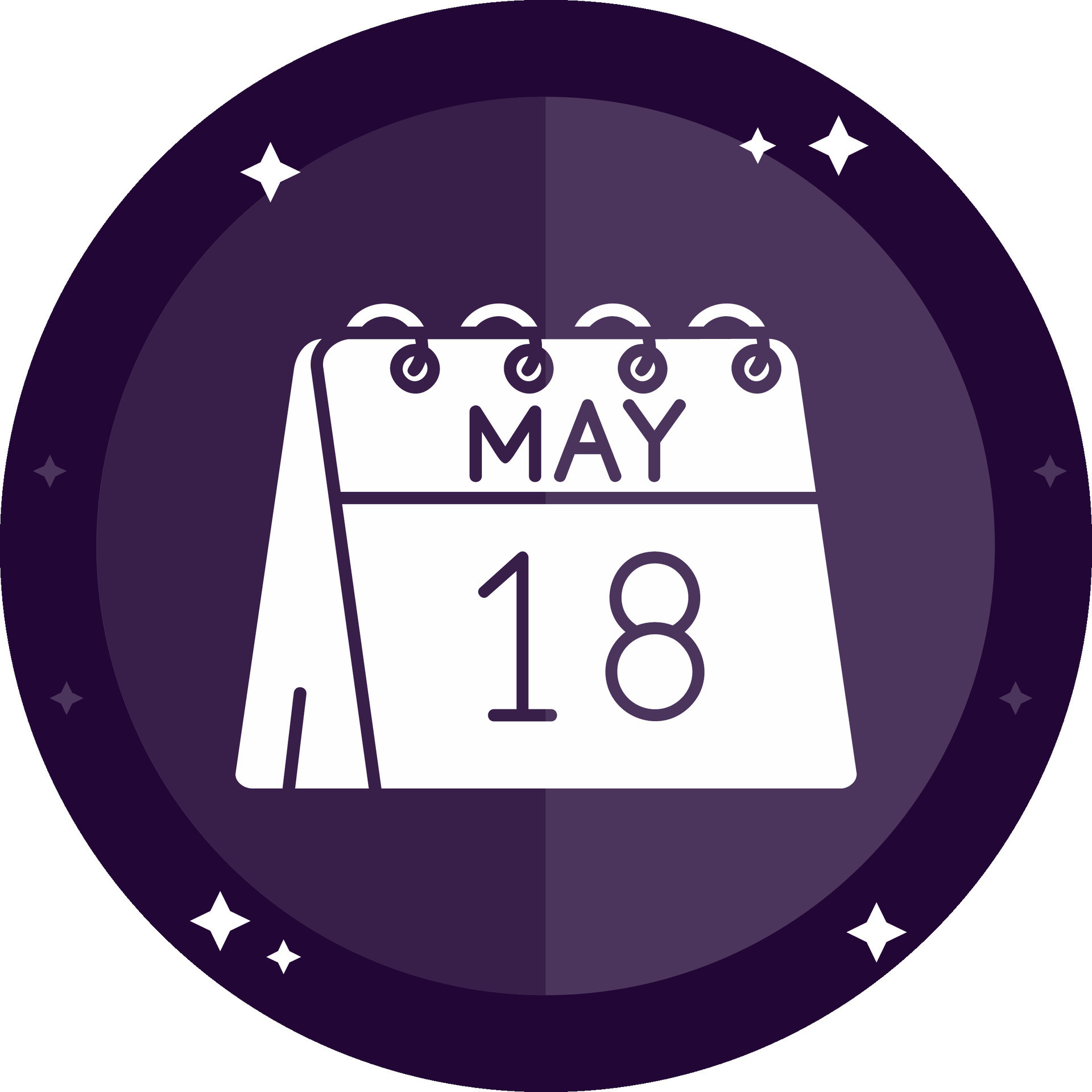 18th of May Solid badges Icon 38538178 Vector Art at Vecteezy