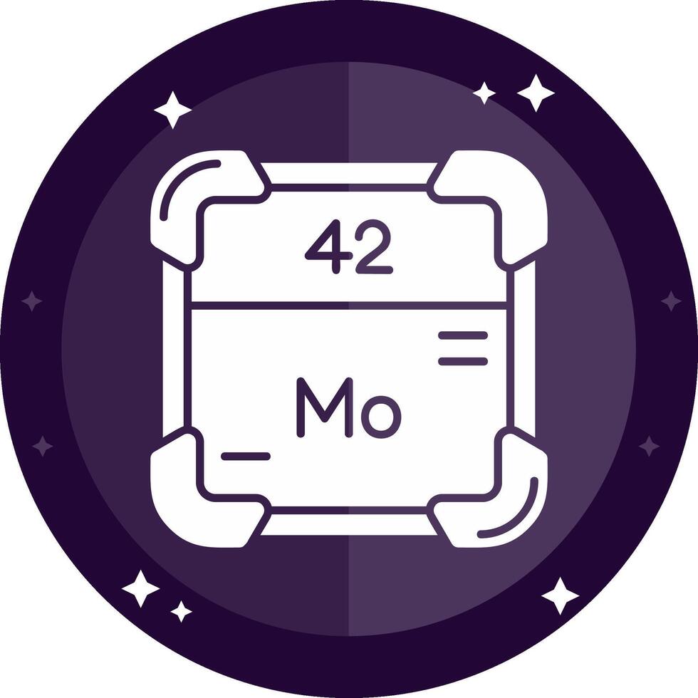 Molybdenum Solid badges Icon vector