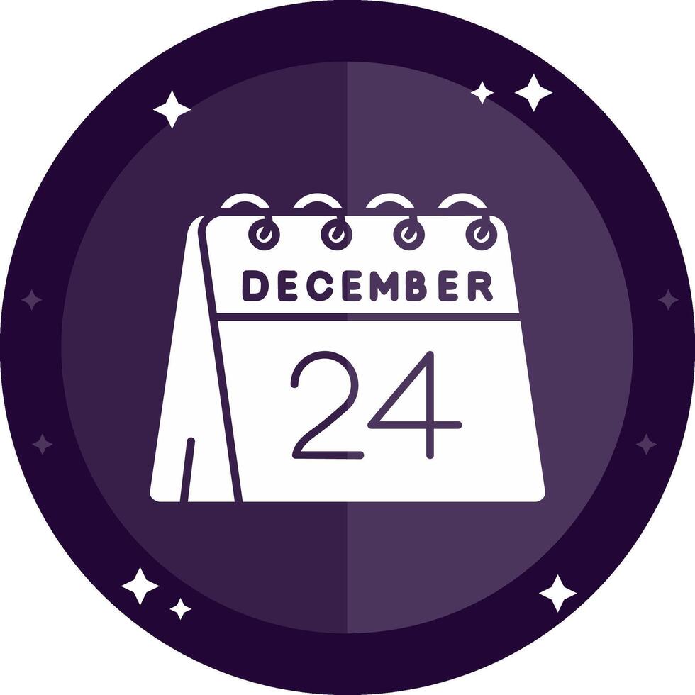 24th of December Solid badges Icon vector