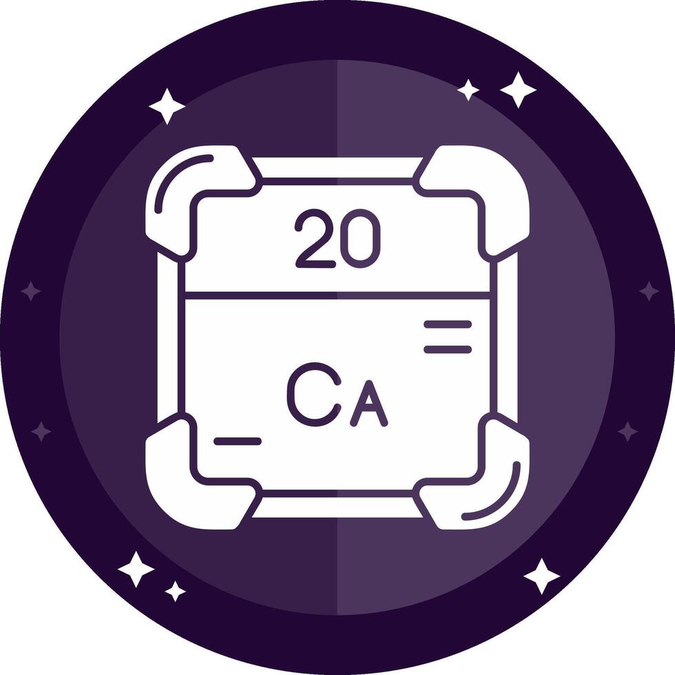 Calcium Solid badges Icon vector