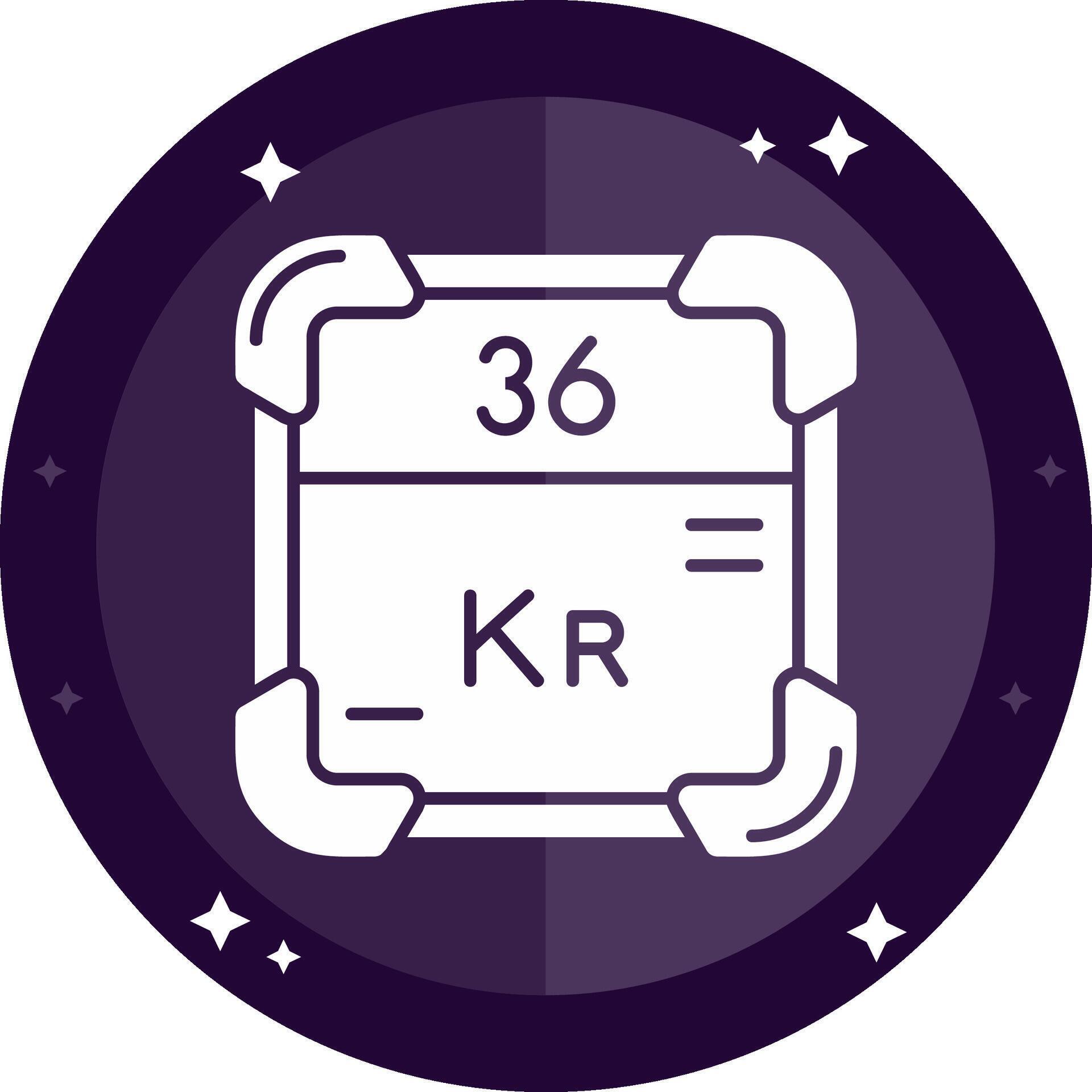 Krypton Solid badges Icon 38538266 Vector Art at Vecteezy