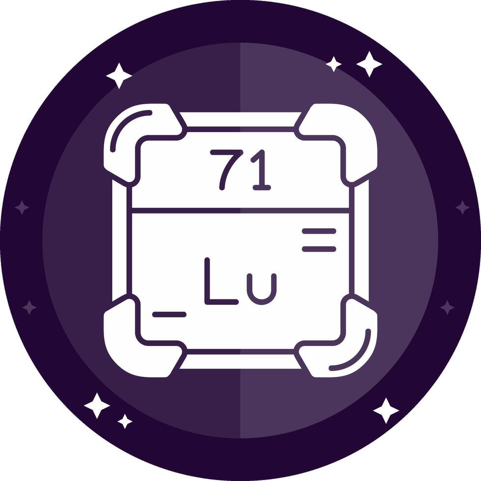 Lutetium Solid badges Icon vector