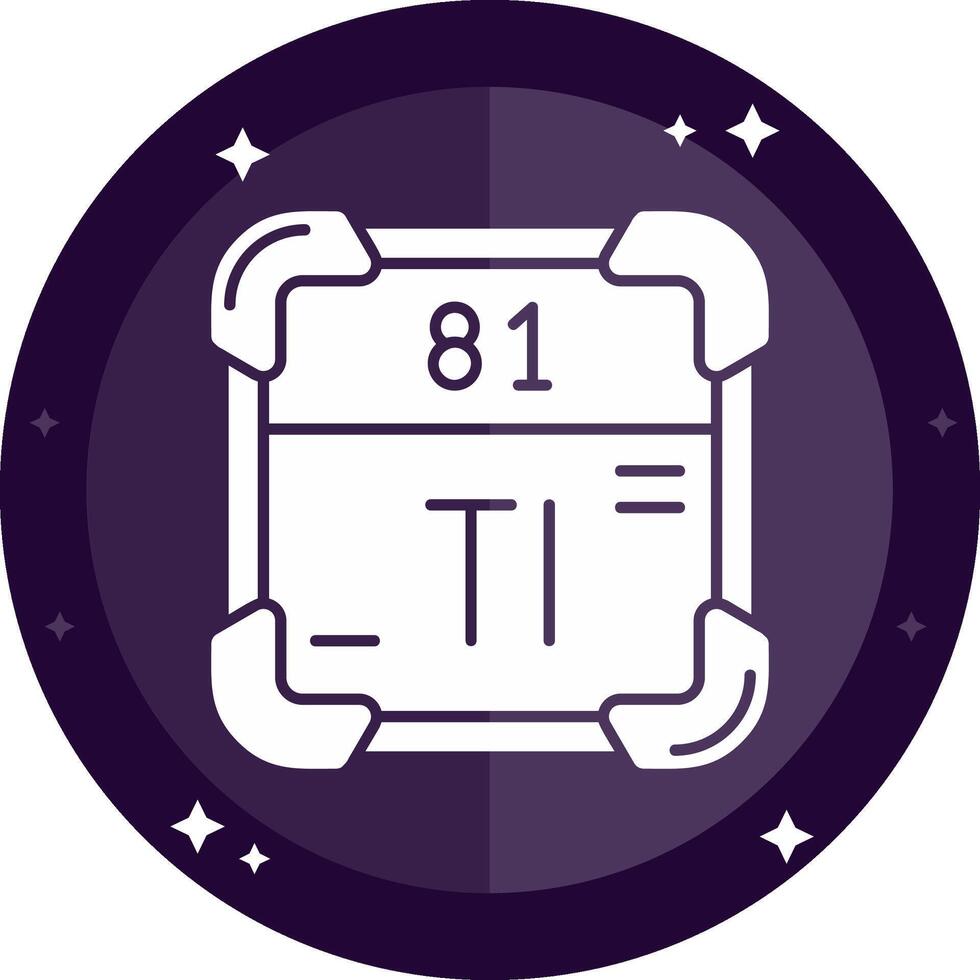 Thallium Solid badges Icon vector