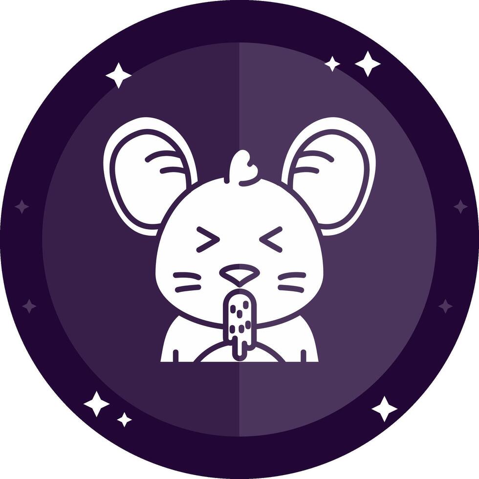 Vomit Solid badges Icon vector