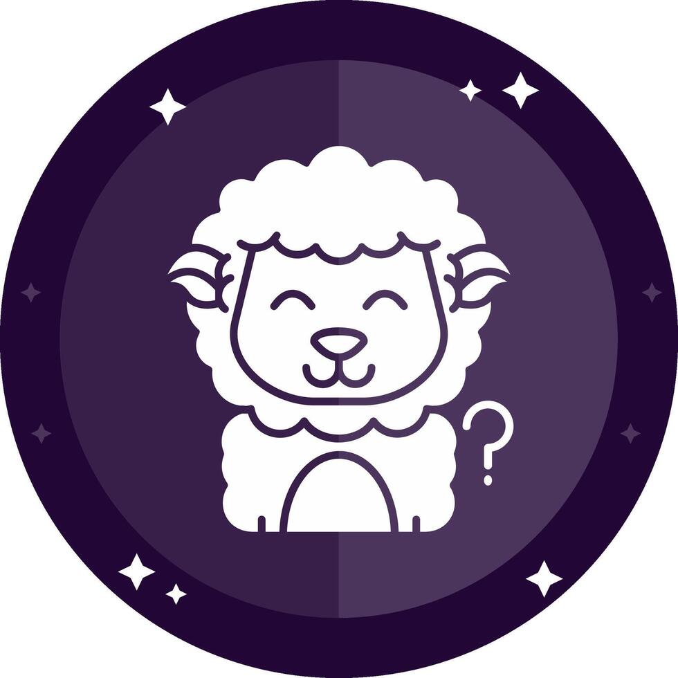 Thinking Solid badges Icon vector