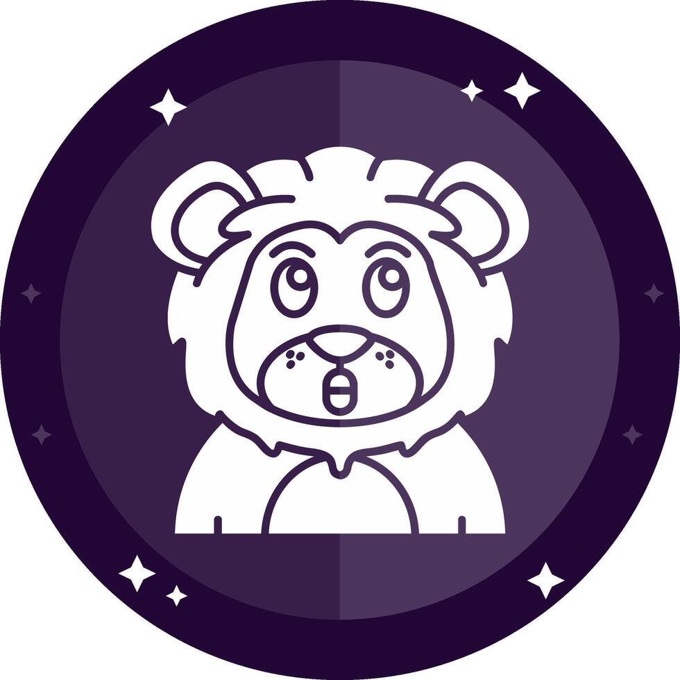Surprised Solid badges Icon vector