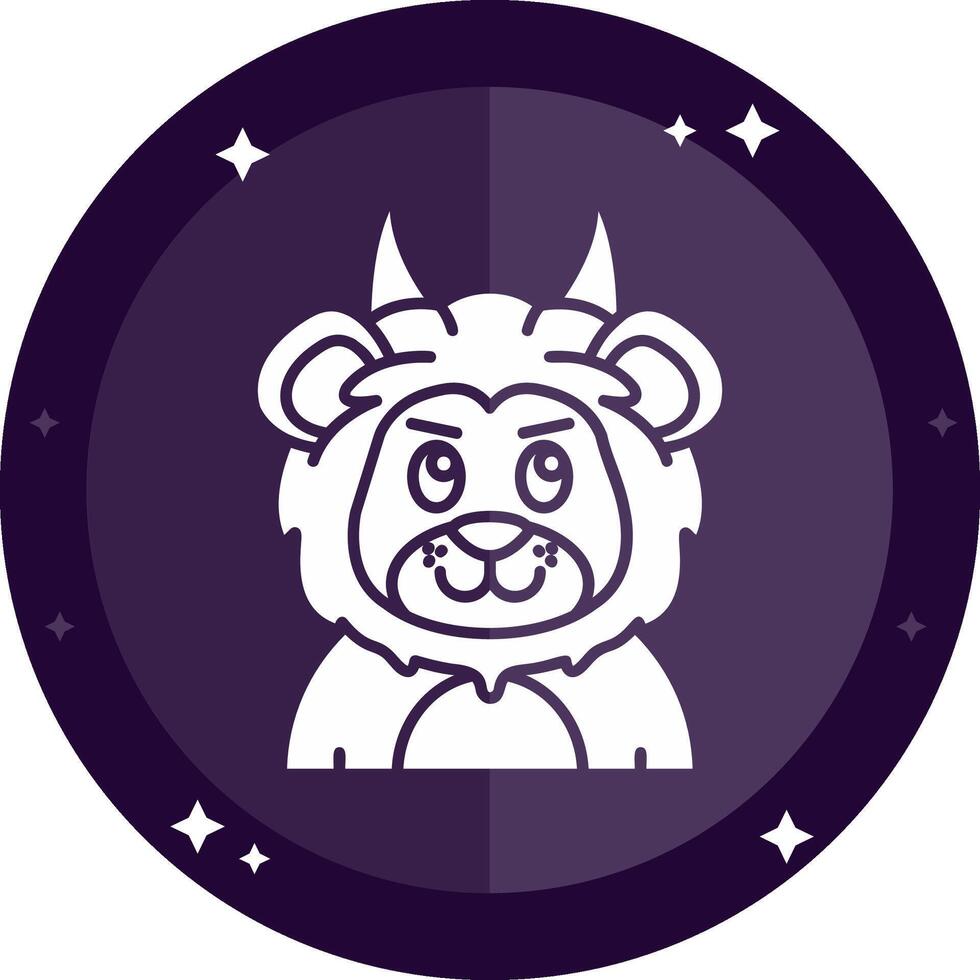 demonio sólido insignias icono vector