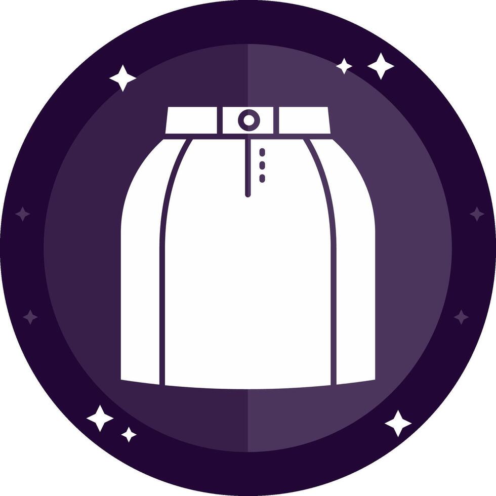 Mini skirt Solid badges Icon vector