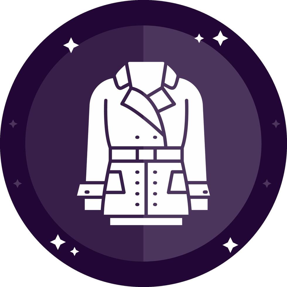 Coat Solid badges Icon vector
