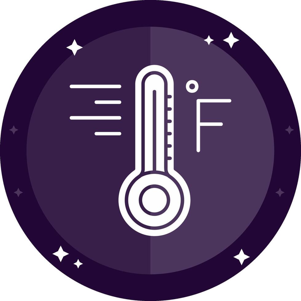 Fahrenheit Solid badges Icon vector