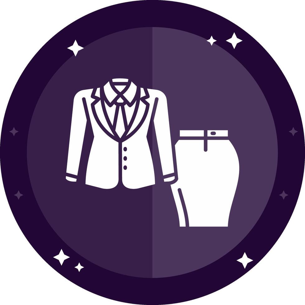 Women suit Solid badges Icon vector