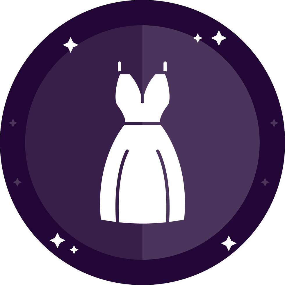 Evening dress Solid badges Icon vector