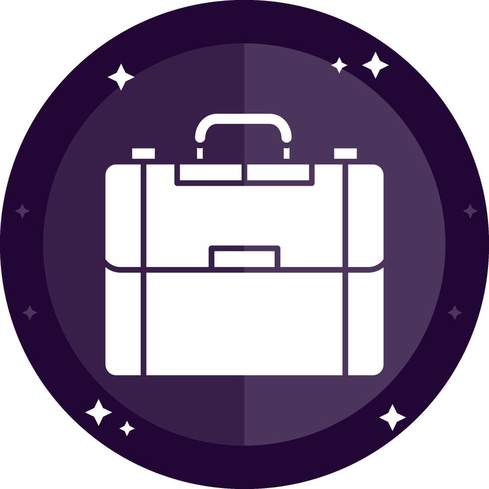 Briefcase Solid badges Icon vector