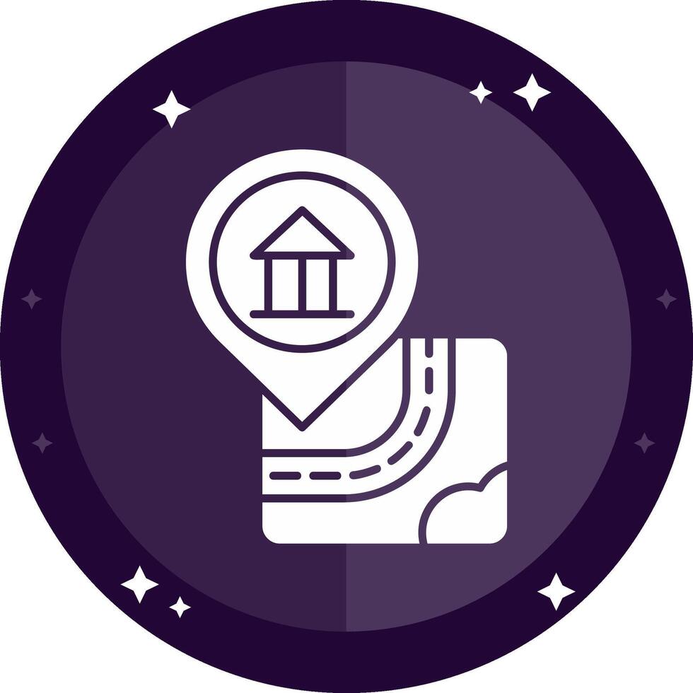 Bank Solid badges Icon vector