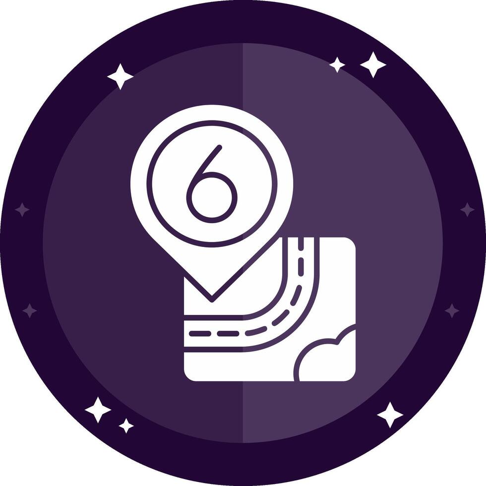 Six Solid badges Icon vector