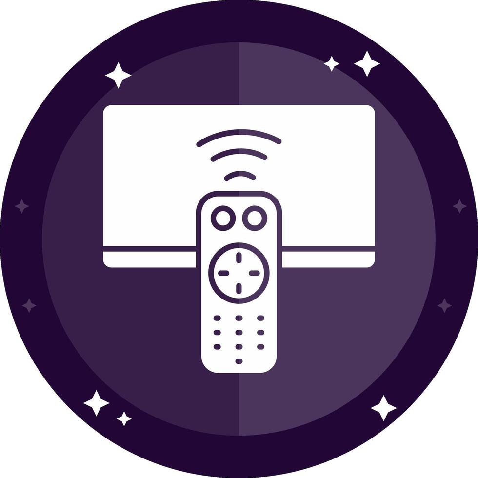 Remote Solid badges Icon vector