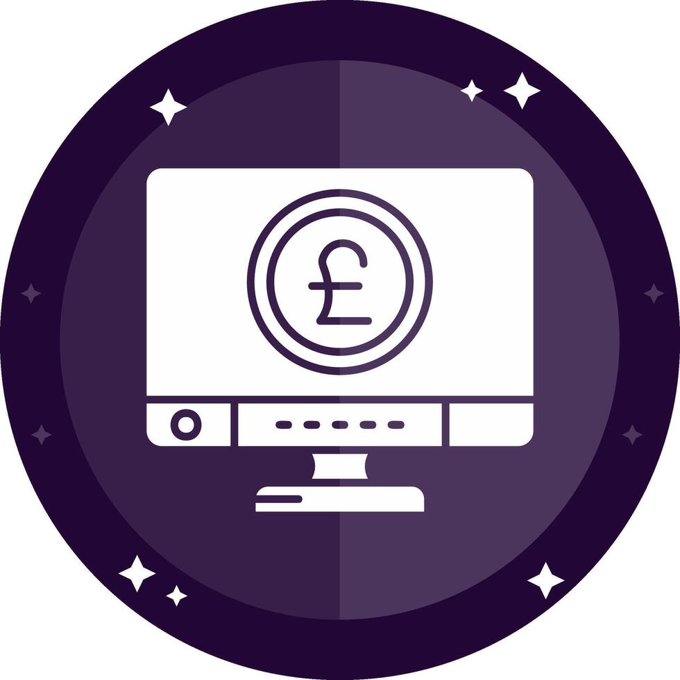 Pound Solid badges Icon vector