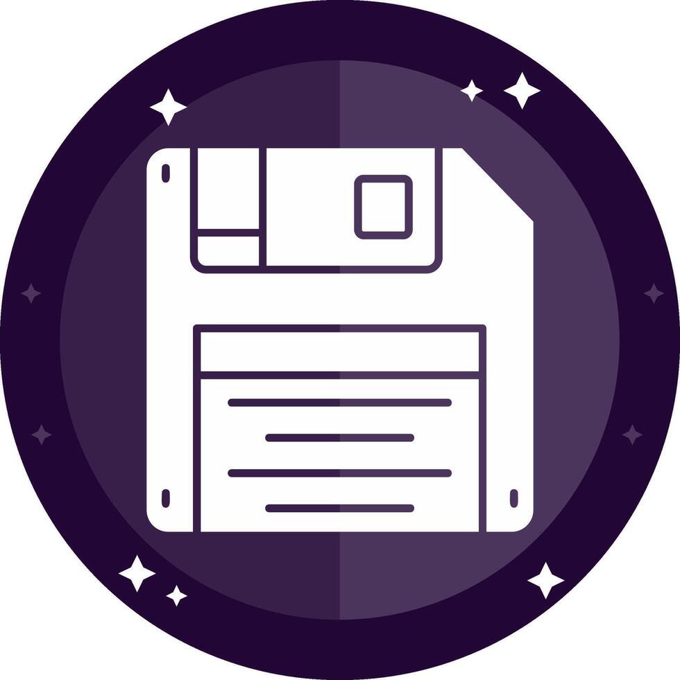 Floppy disk Solid badges Icon vector