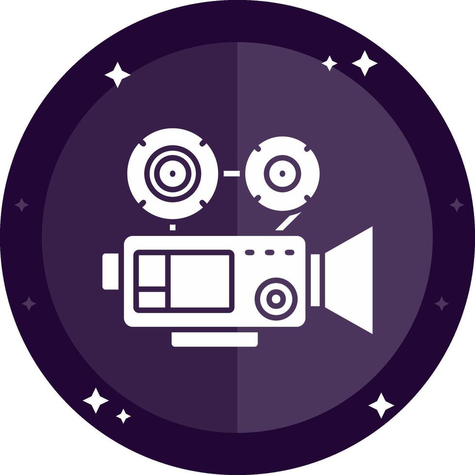 Video camera Solid badges Icon vector